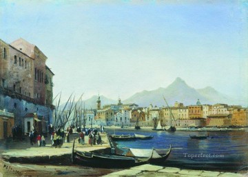 Landscapes Painting - palermo 1850 Alexey Bogolyubov cityscape city scenes
